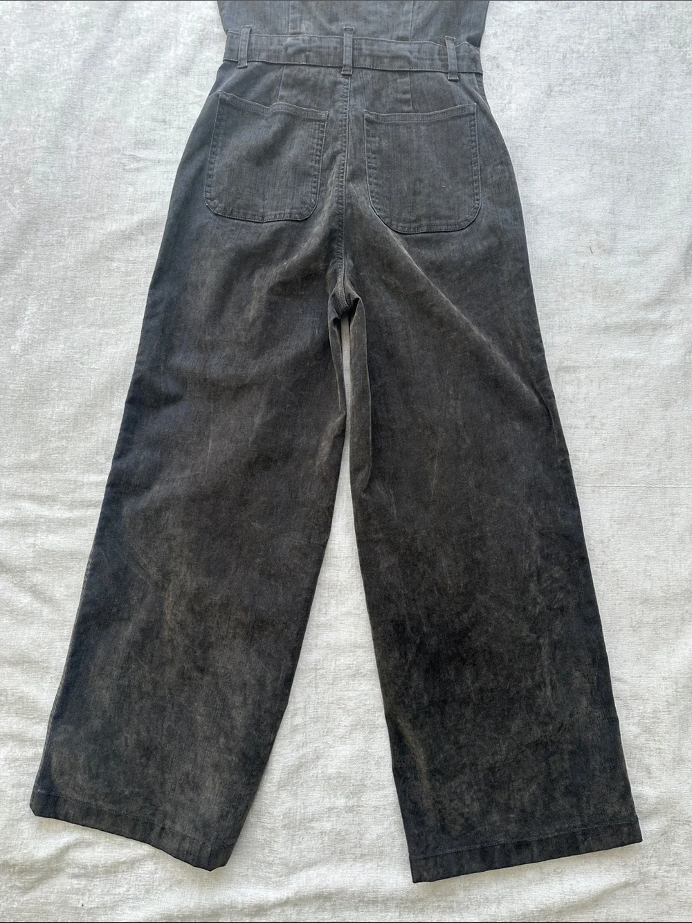 Universal Thread Jumpsuit Zip Stretch Velvety Flockd Denim Women's (4) NWT